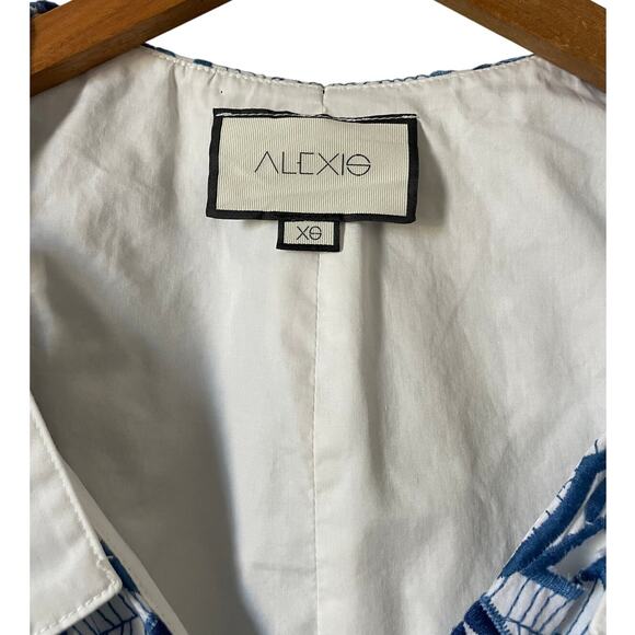 ALEXIS Blue Lace Mini Sleeveless Sundress Size XS X-Small - Picture 5 of 6